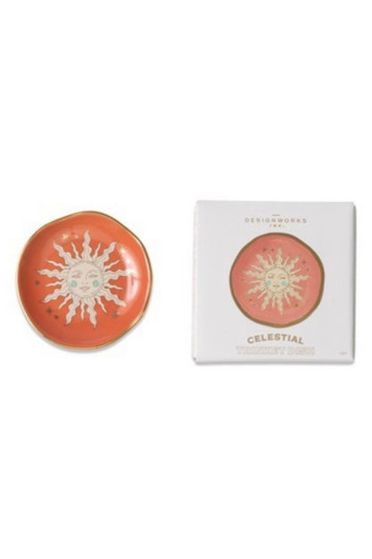 Designworks Celestial Terracotta Sun - Κεραμικό Πιατάκι Μικροαντικειμένων