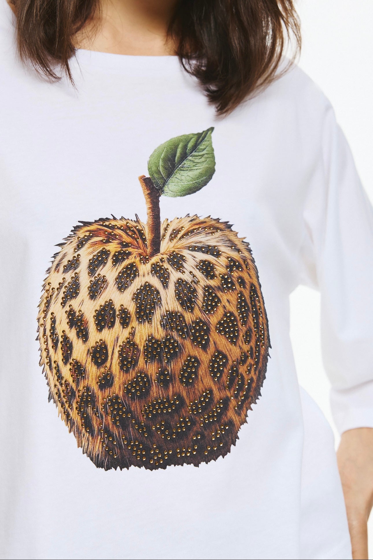 Unitee- T-shirt Μήλο Λεοπάρ