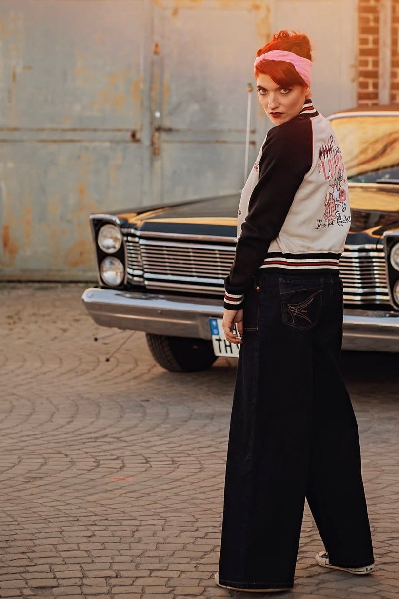 Queen Kerosin - Κολεγιακό Τζάκετ «Poodle Lounge» Κόκκινο