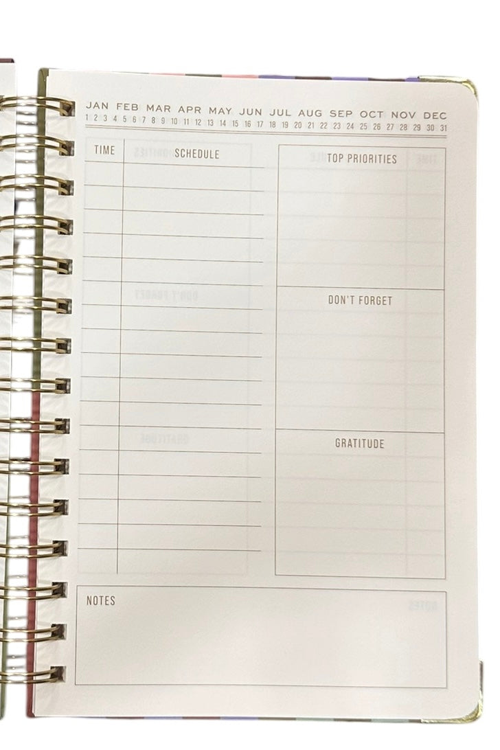 Designworks Agenda Planner Stripes  - Ετήσια Ατζέντα Mε Σπιράλ Βιβλιοδεσία χωρίς Ημερομηνίες