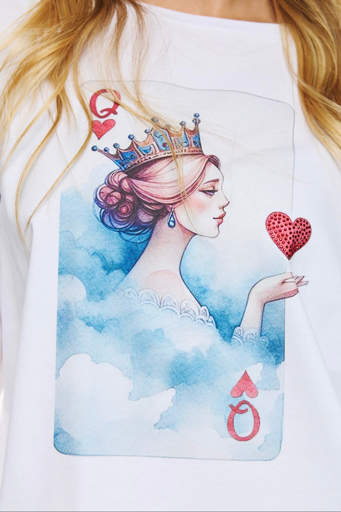 Unitee- T-shirt Queen of Hearts