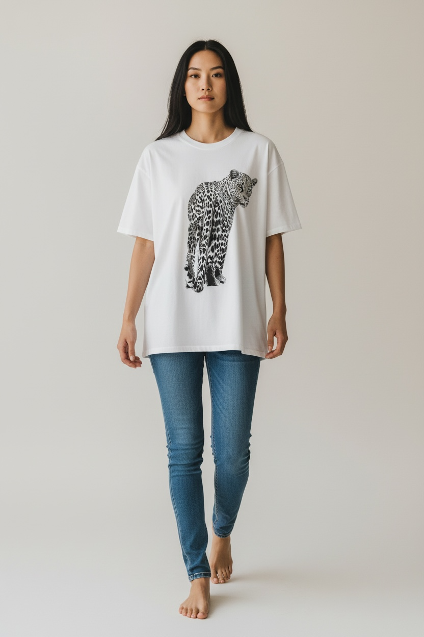 Charizma - Oversized Μακό T-shirt Panther