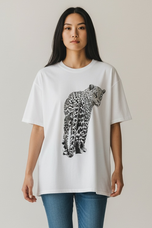 Charizma - Oversized Μακό T-shirt Panther