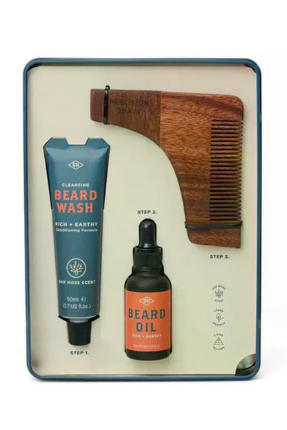 Gentlemen's Hardware Beard Survival Kit –  Σετ Περιποίησης Γενειάδας σε Μεταλλικό Κουτί