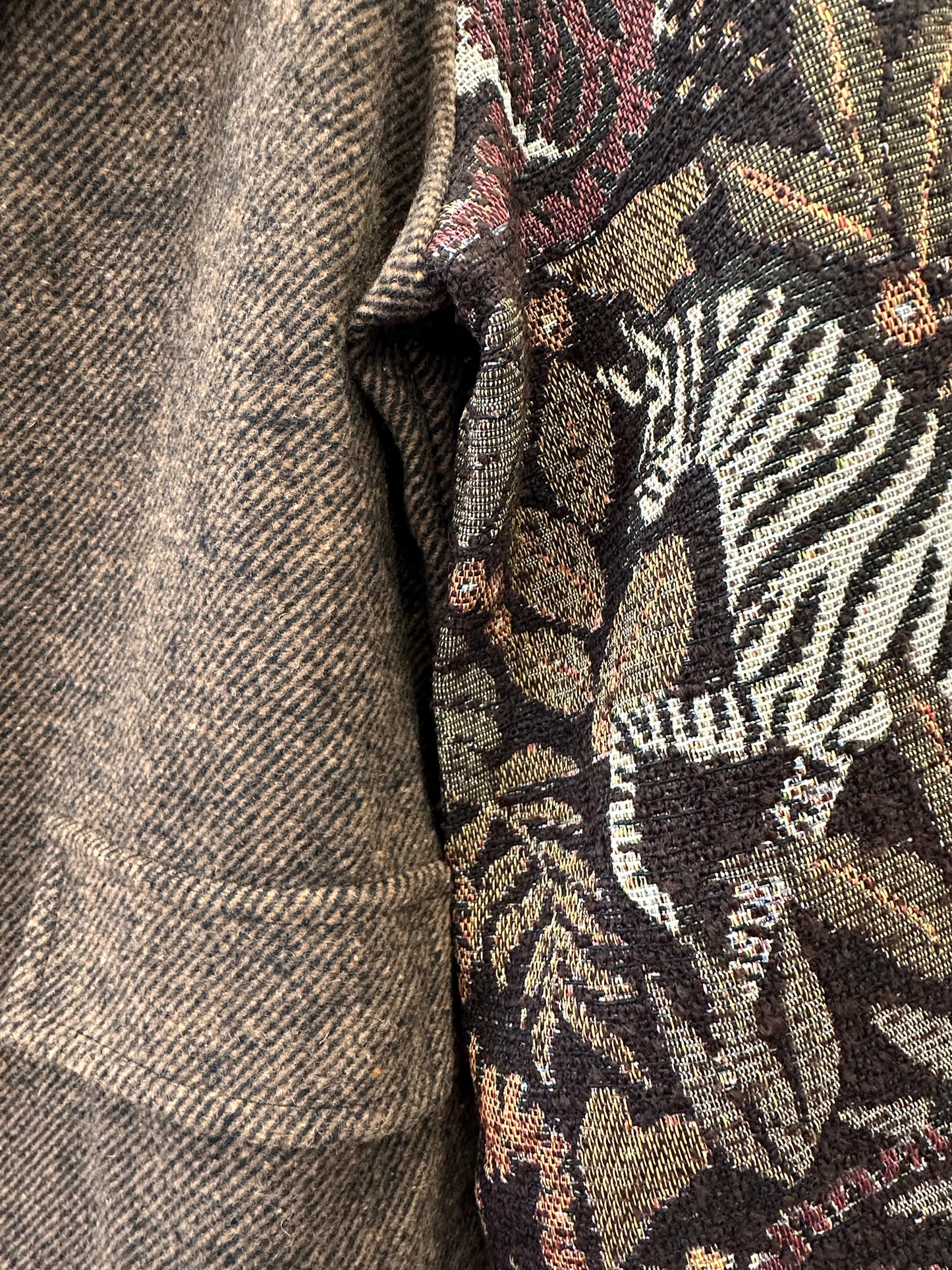 Charizma - Καφέ Σακάκι με Μπροκάρ Μανίκια