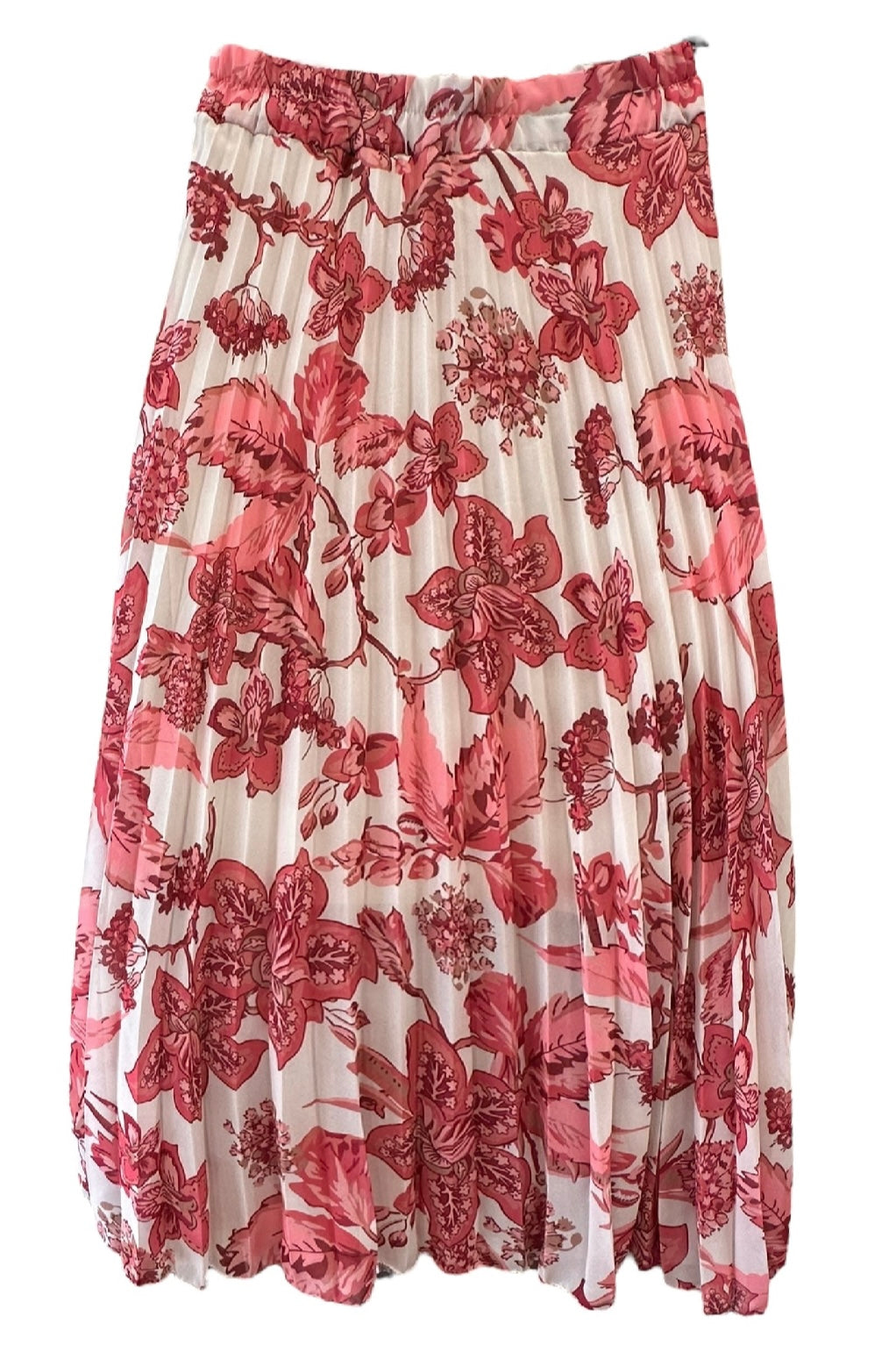 Charizma - Φούστα Πλισέ Με Λουλούδια Ροζ