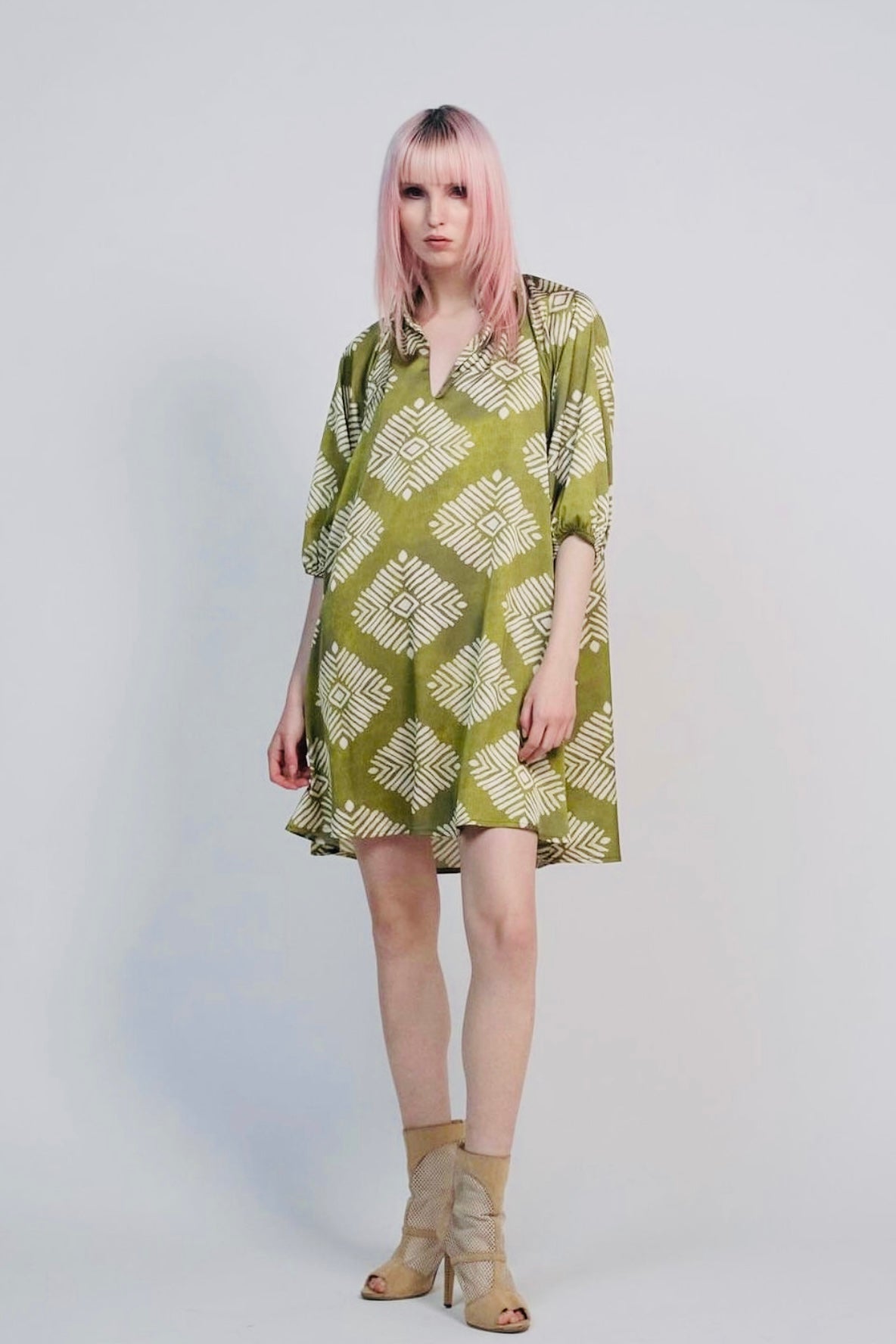 New Age - Mini Φόρεμα Καφτάνι Amelia Green