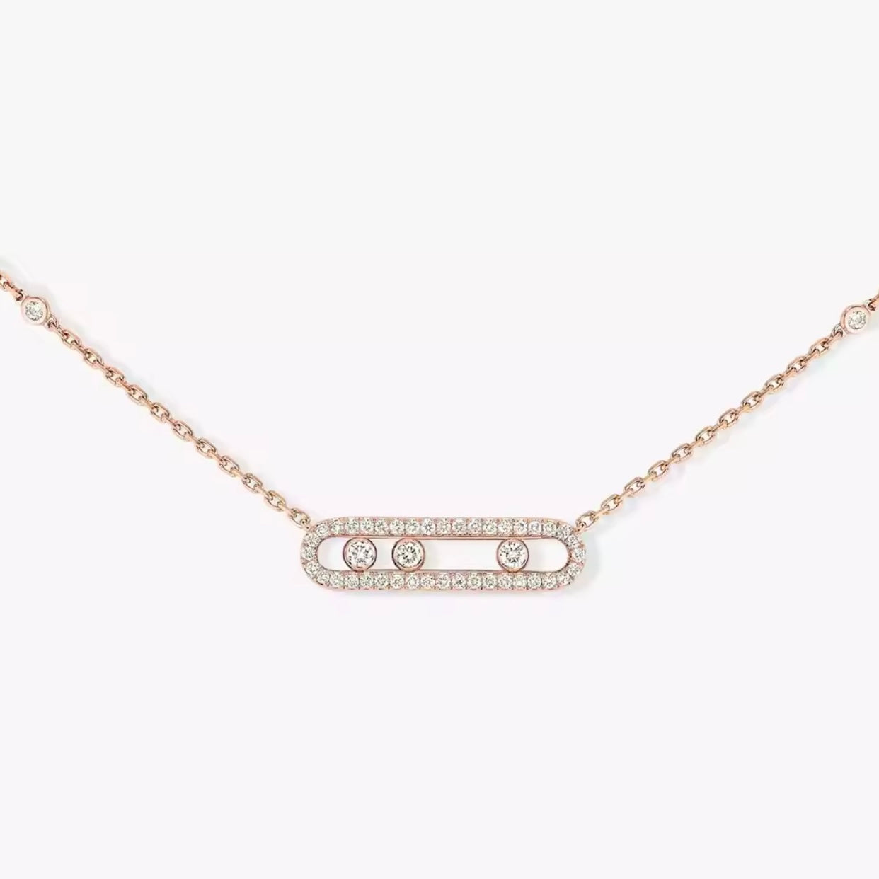 Κολιέ 925 Ασήμι Ροζ Χρυσό "Παρόν Παρελθόν Μέλλον"