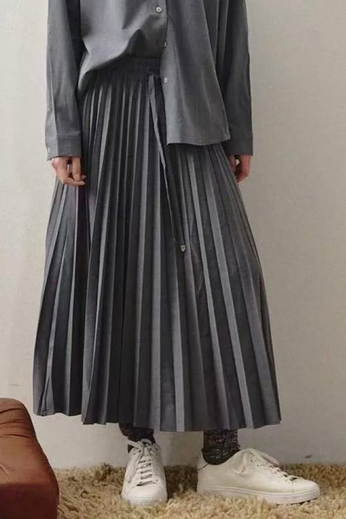 Gioya & Co - Φούστα Midi Πλισέ Με Λάστιχο στην μέση