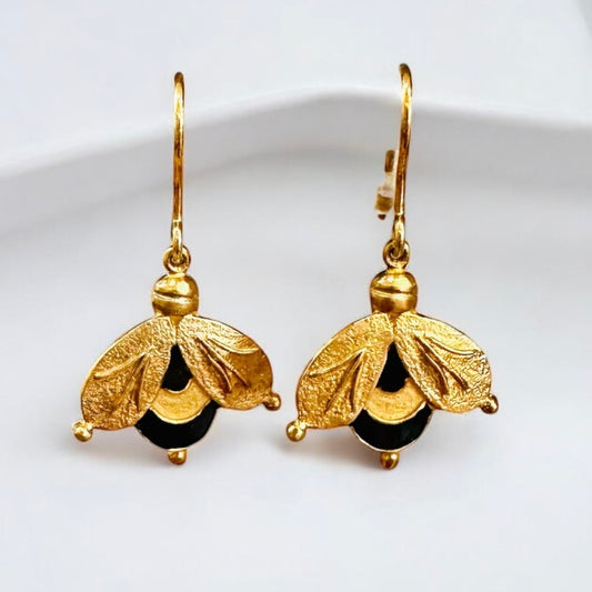 Daft - Σκουλαρίκια Μέλισσα Επίχρυσα