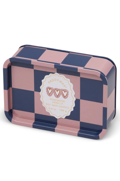 Paddywax A dopo Hearts κερί σόγιας μεταλλικό δοχείο, Rosewood Vanilla 184gr