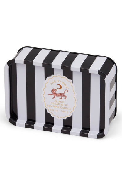 Paddywax A dopo Tiger κερί σόγιας μεταλλικό δοχείο, Black Cedar & Fig 184gr
