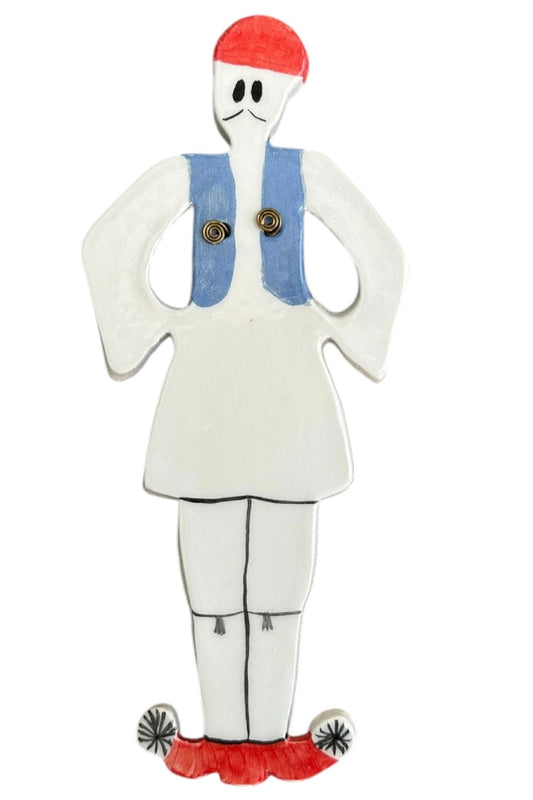 Μαρία Τσίπα - Κεραμικό γούρι Τσολιάς