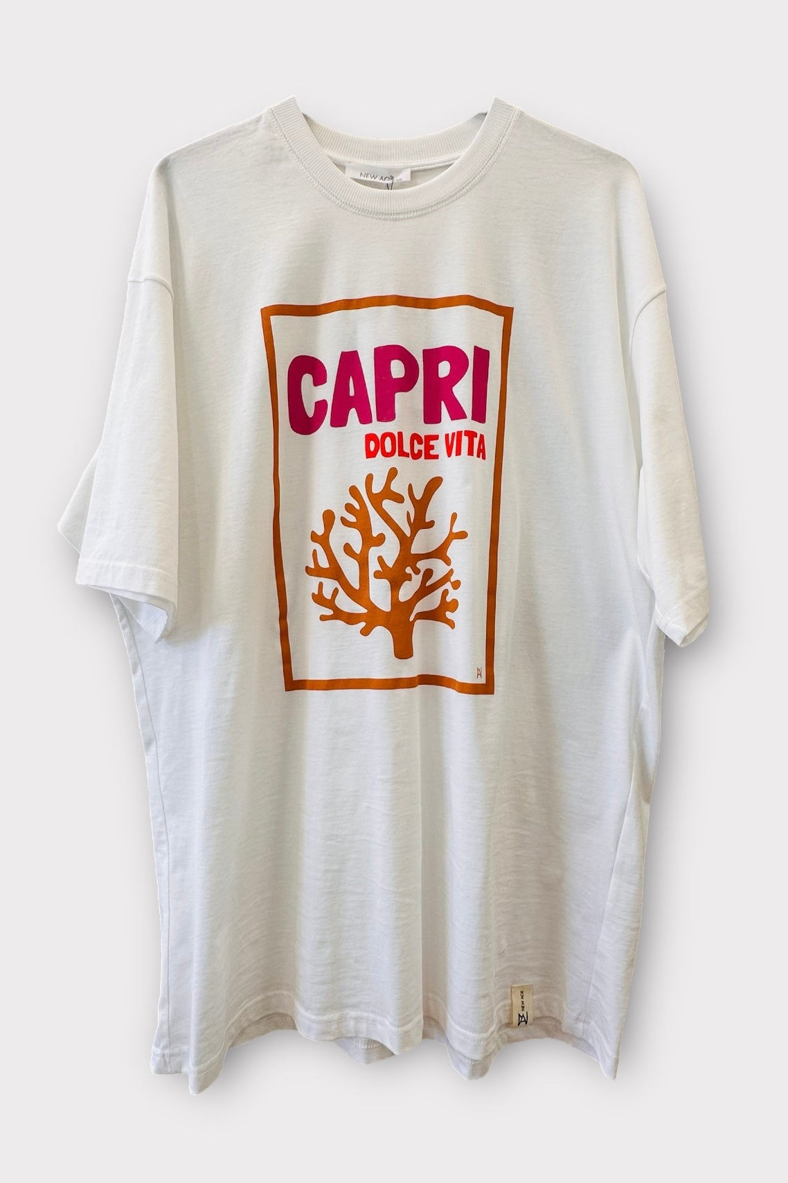 New Age Oversized Μακό T-shirt Capri Dolce Vita