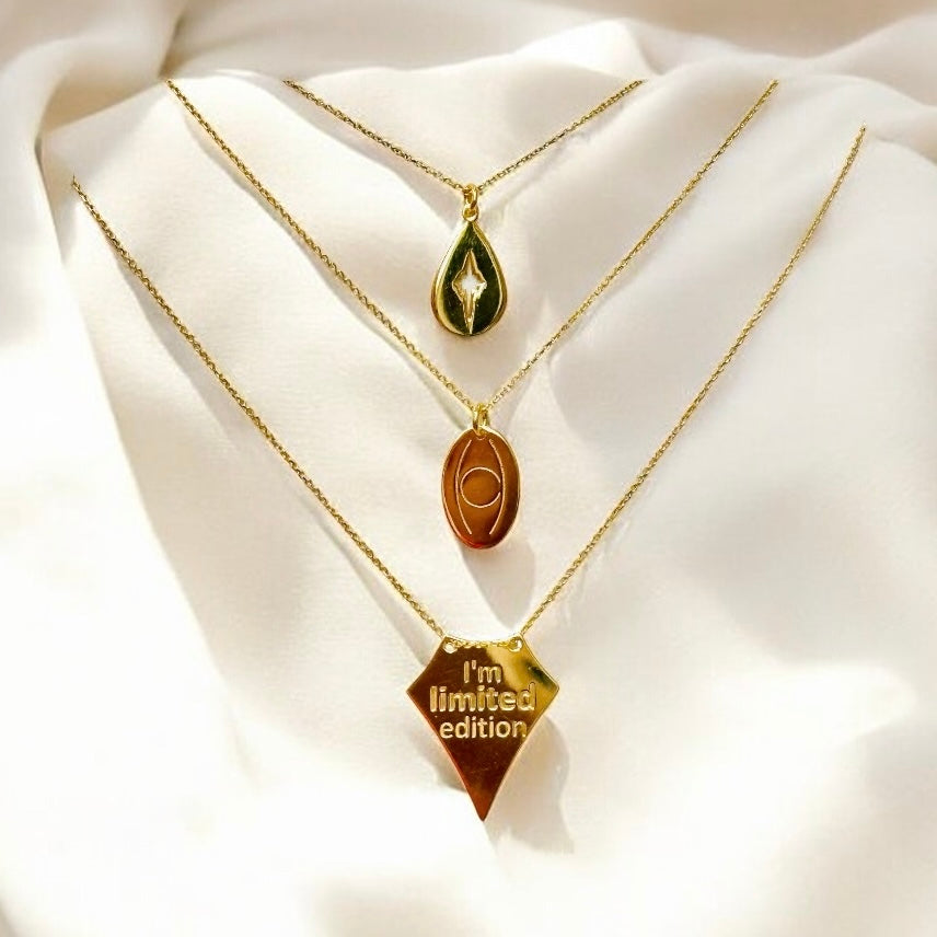 Dora Syrrou - Κολιέ Μοτίφ Επίχρυσο “Eye”