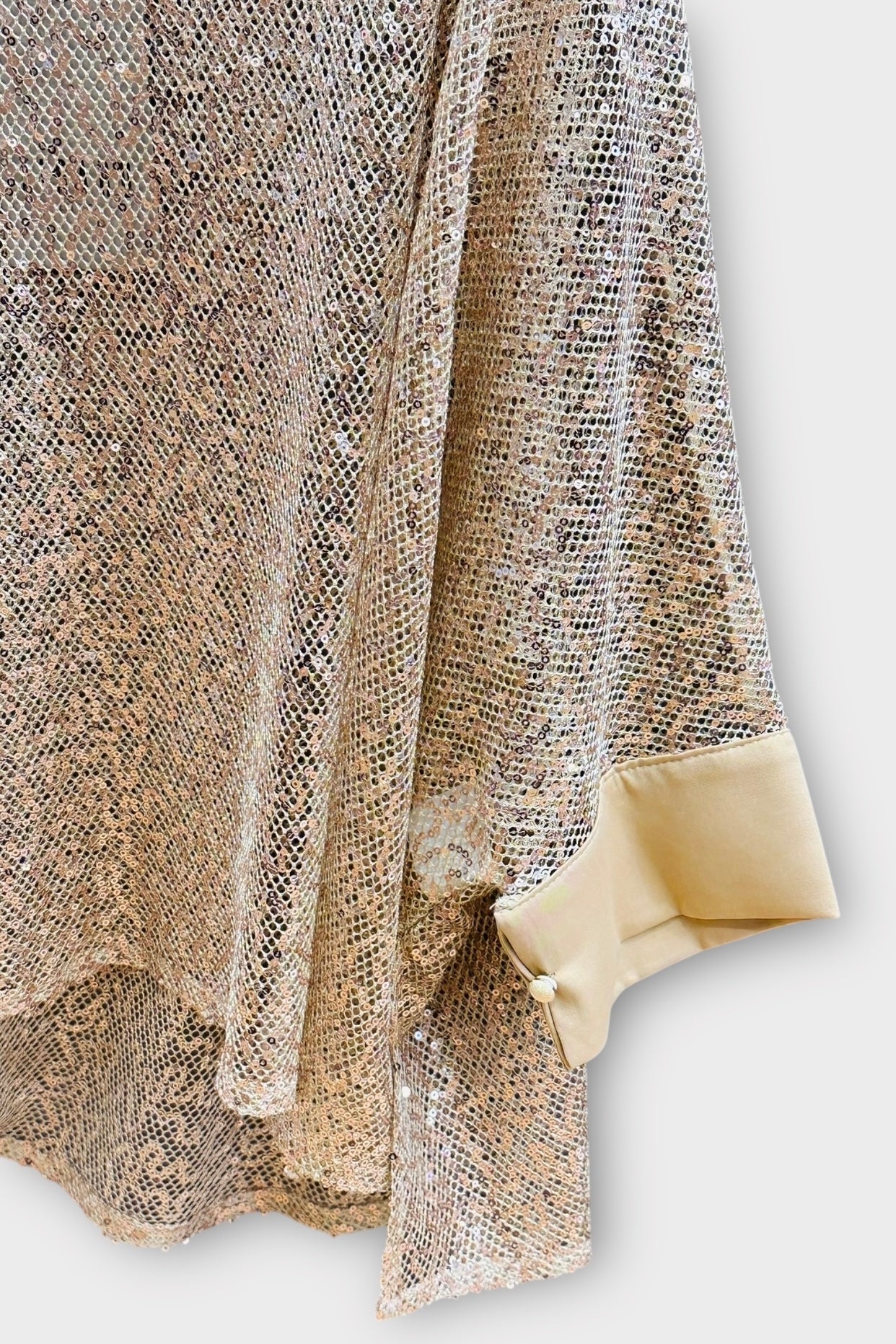 Figaro - Μπλούζα Δικτυωτή με Σατέν Λεπτομέρειες σε Χρυσή Απόχρωση