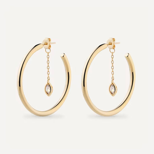 Σκουλαρίκια Κρίκοι Ασήμι 925 μεγάλος