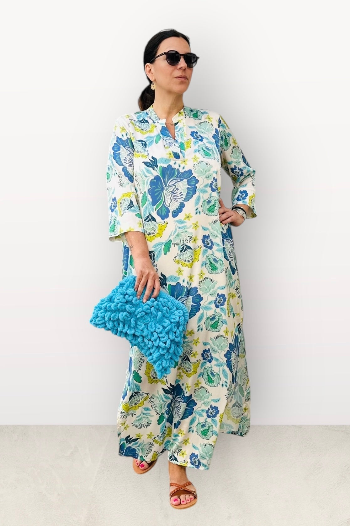 New Age - Maxi Φόρεμα Καφτάνι Santorini -50