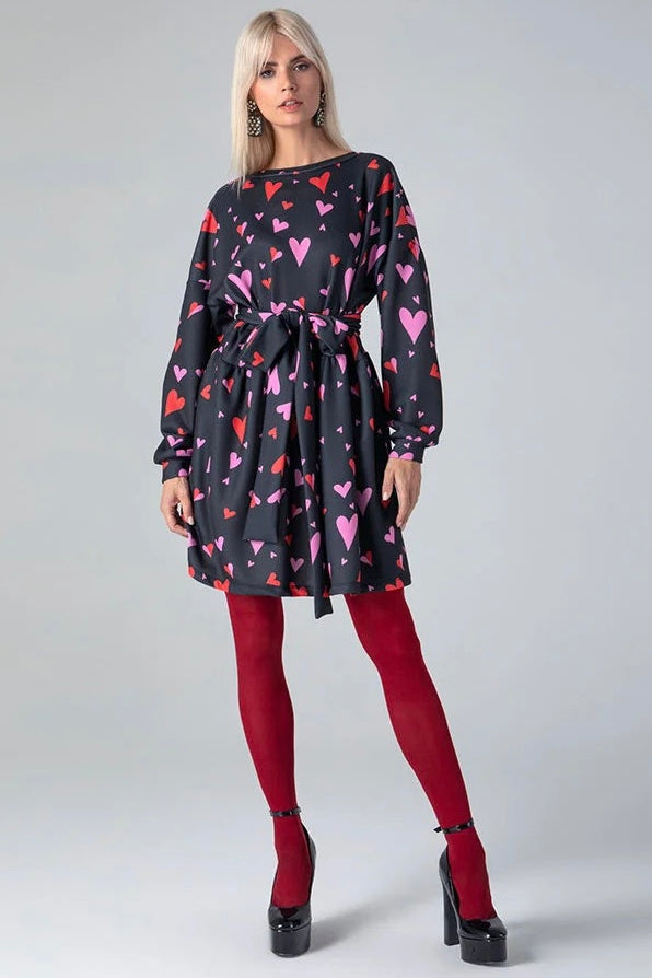 Mamoush Sane - Φούτερ Φόρεμα με καρδιές