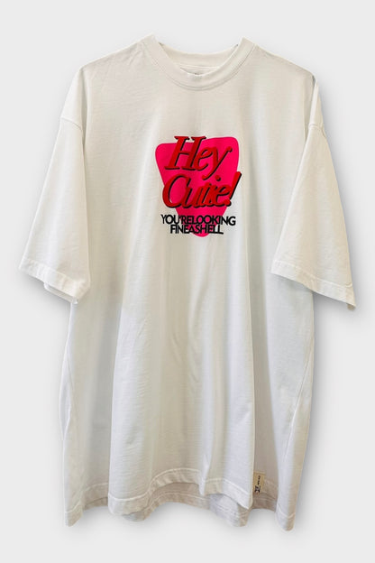 New Age Oversized Μακό T-shirt Hey Cutie