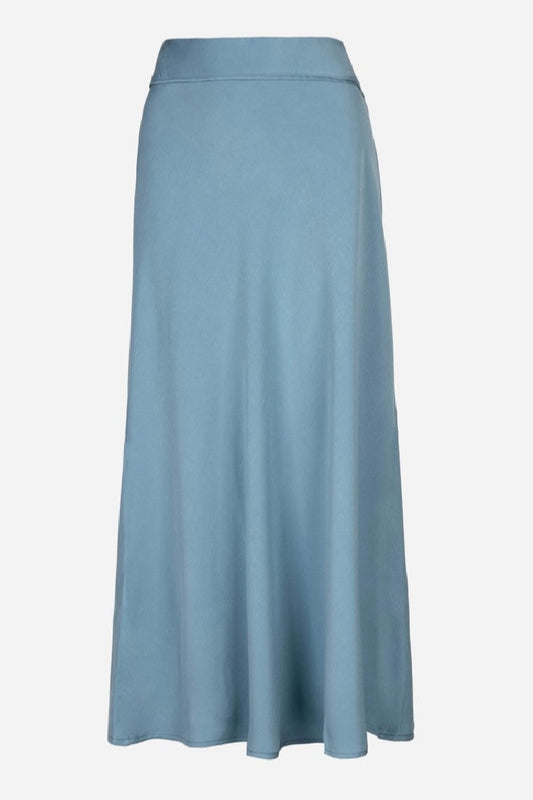 An'ge Galvy - Σιελ Midi Φούστα με Εφέ Μεταξιού & Α Γραμμή