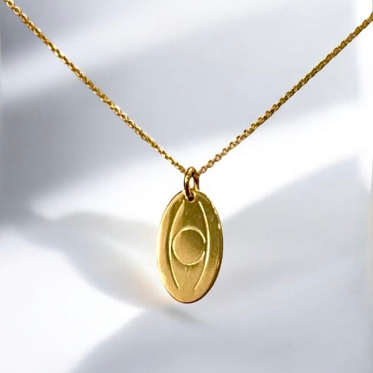 Dora Syrrou - Κολιέ Μοτίφ Επίχρυσο “Eye”