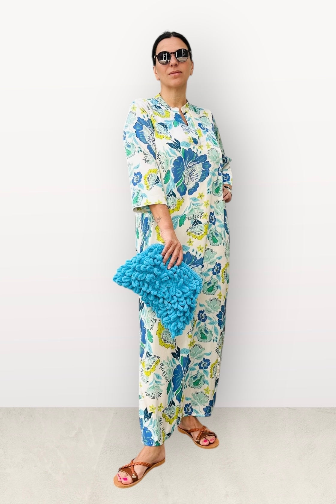 New Age - Maxi Φόρεμα Καφτάνι Santorini -50