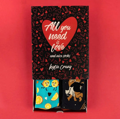 Kylie Crazy - Seamless All You Need Is Love Πακέτο με 4 Αντρικές Κάλτσες