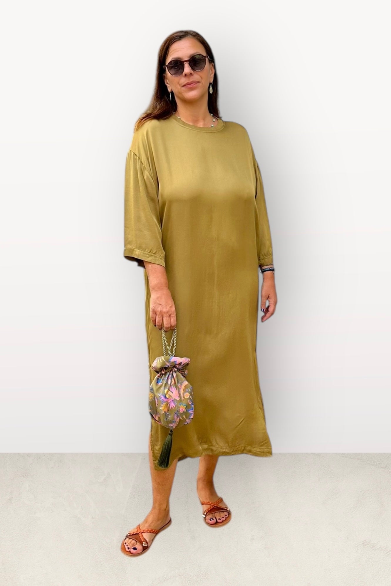 Gioya & Co - Σατέν Μακρύ Φόρεμα