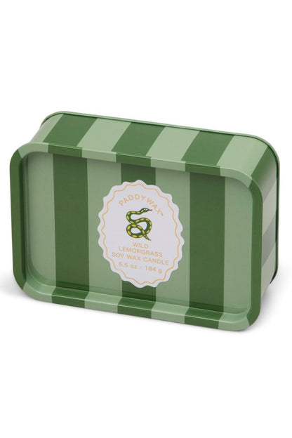 Paddywax A dopo Snake κερί σόγιας μεταλλικό δοχείο, Wild Lemongrass 184gr