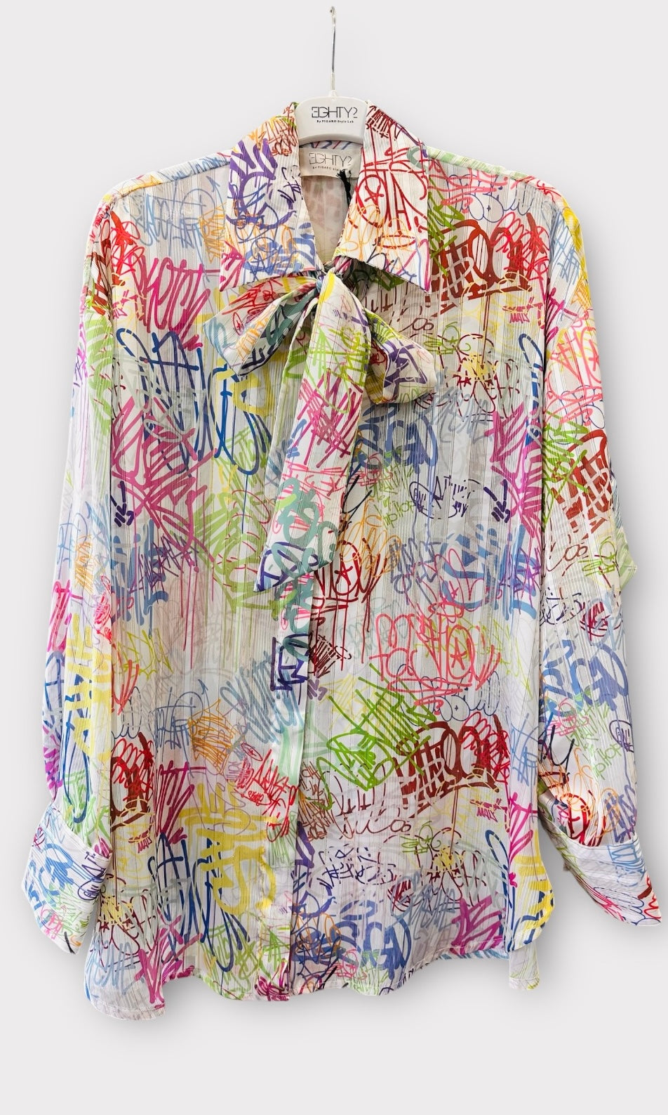 Eighty2 by Figaro - Πουκαμίσα Graffiti Λευκό