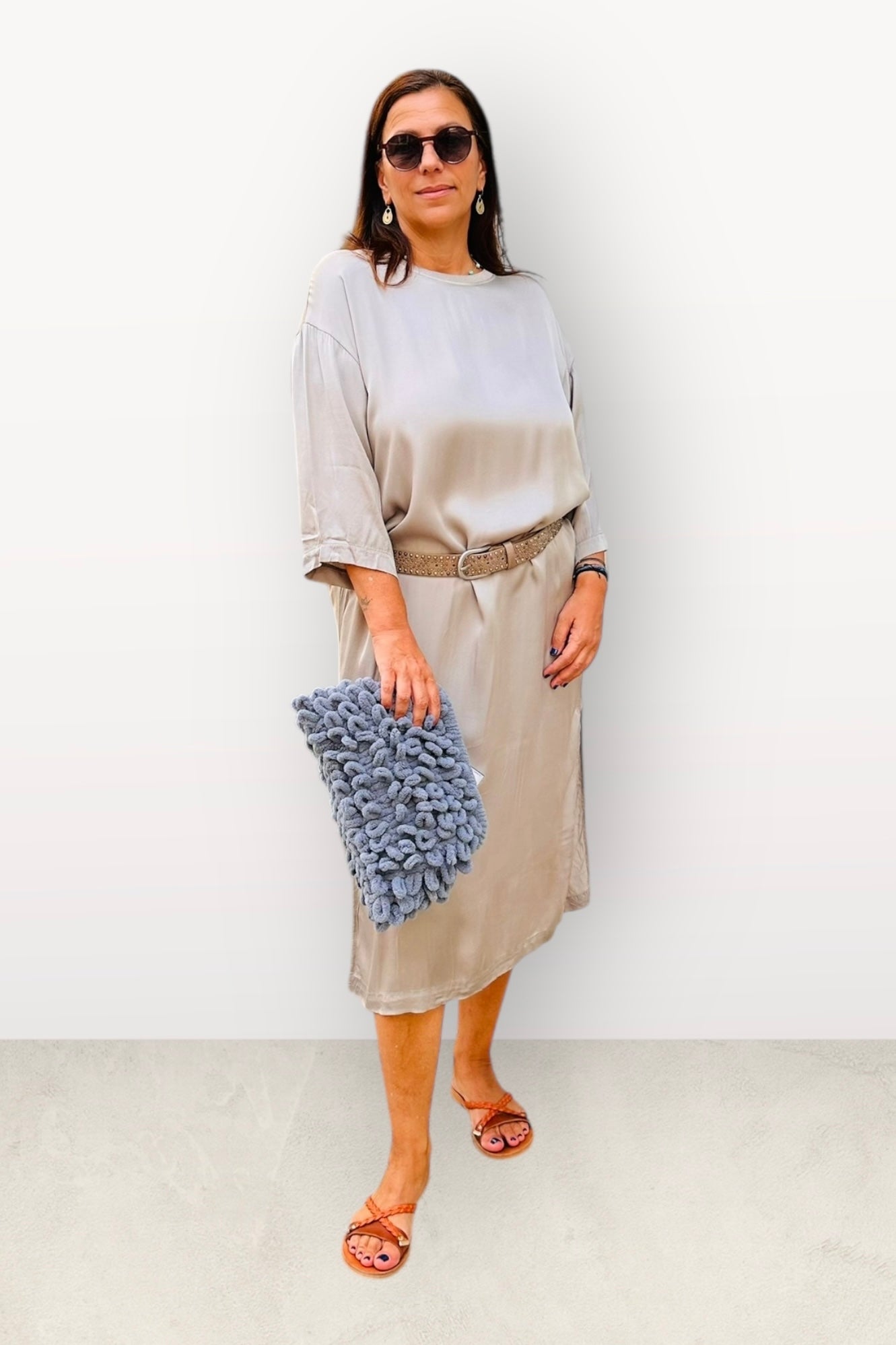 Gioya & Co - Σατέν Μακρύ Φόρεμα