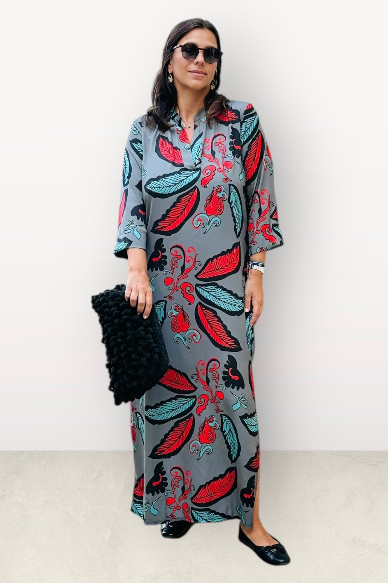 New Age - Maxi Φόρεμα Καφτάνι Santorini - 56-2