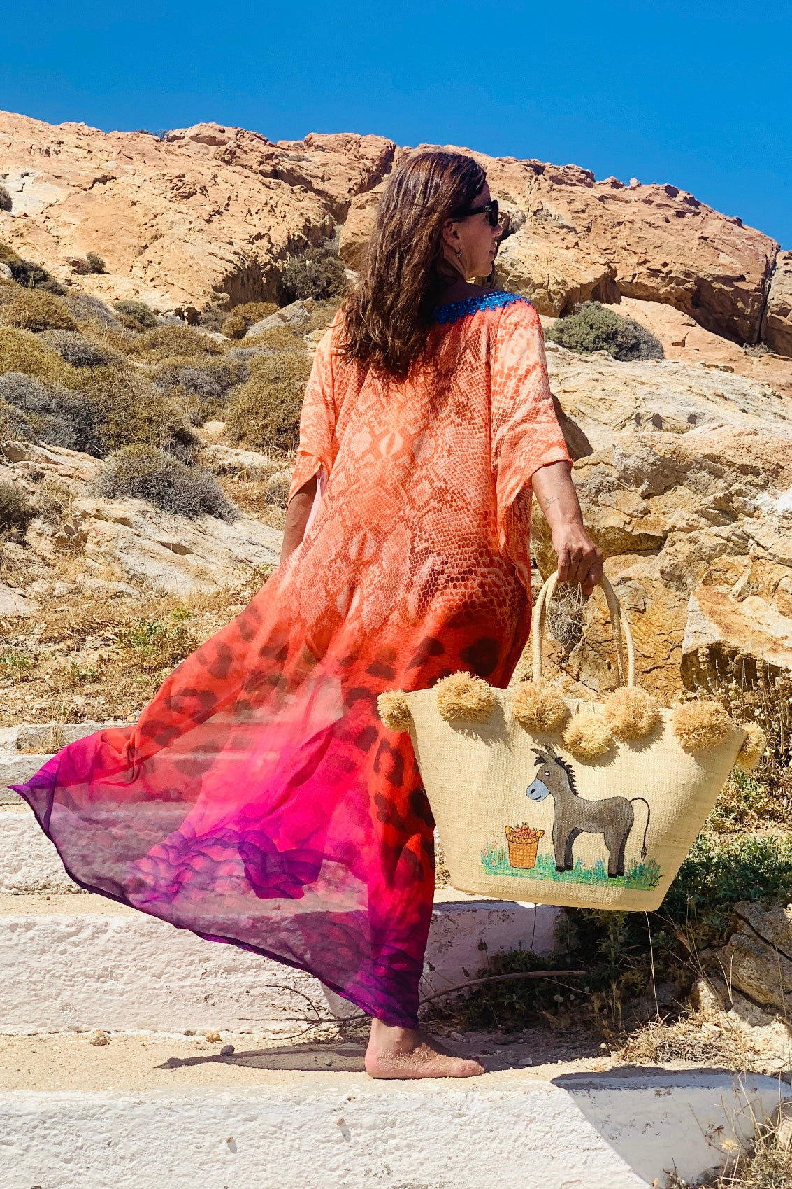 Liebe Anta - Ψάθινο Καλάθι Γαϊδουράκι