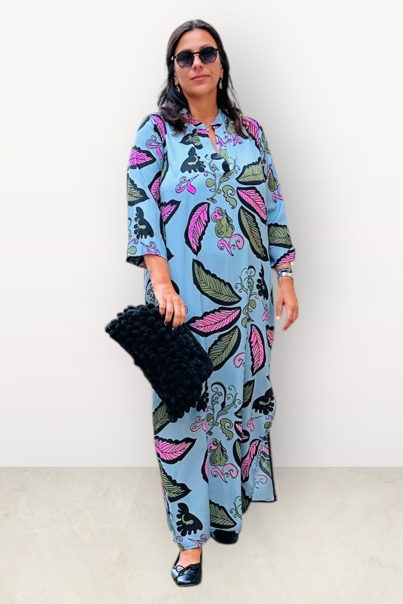 New Age - Maxi Φόρεμα Καφτάνι Santorini - 56-1