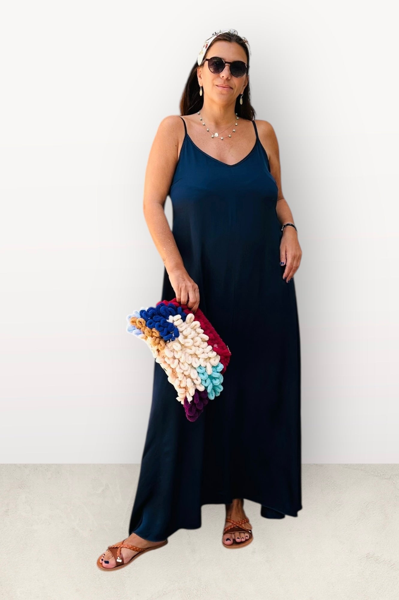 Charizma - Φόρεμα Silk-Touch Maxi με Τιραντάκι