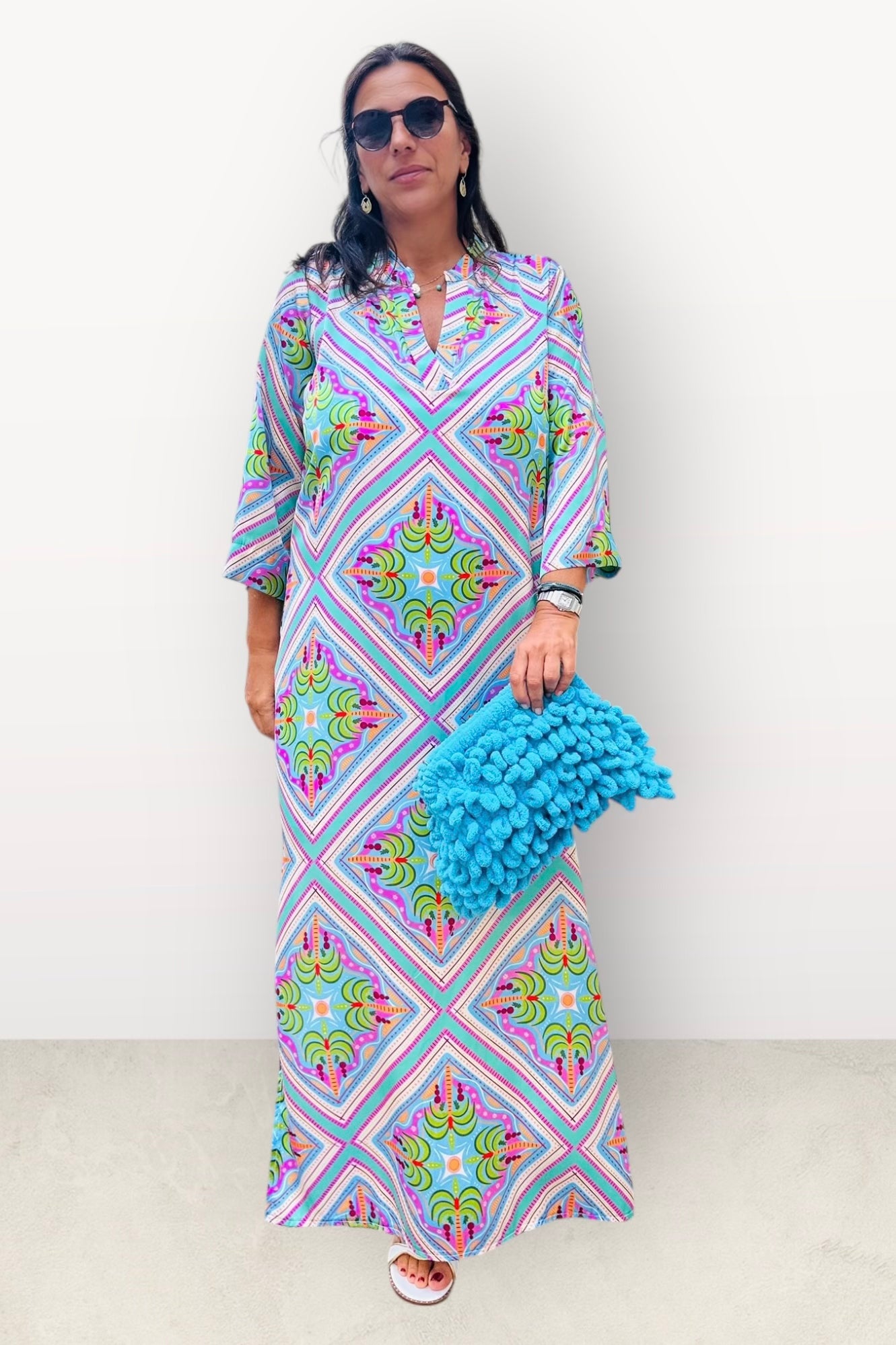 New Age - Maxi Φόρεμα Καφτάνι Santorini - 52