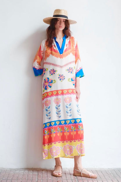 New Age - Premium Limited Edition Maxi Φόρεμα Καφτάνι Symi - T1