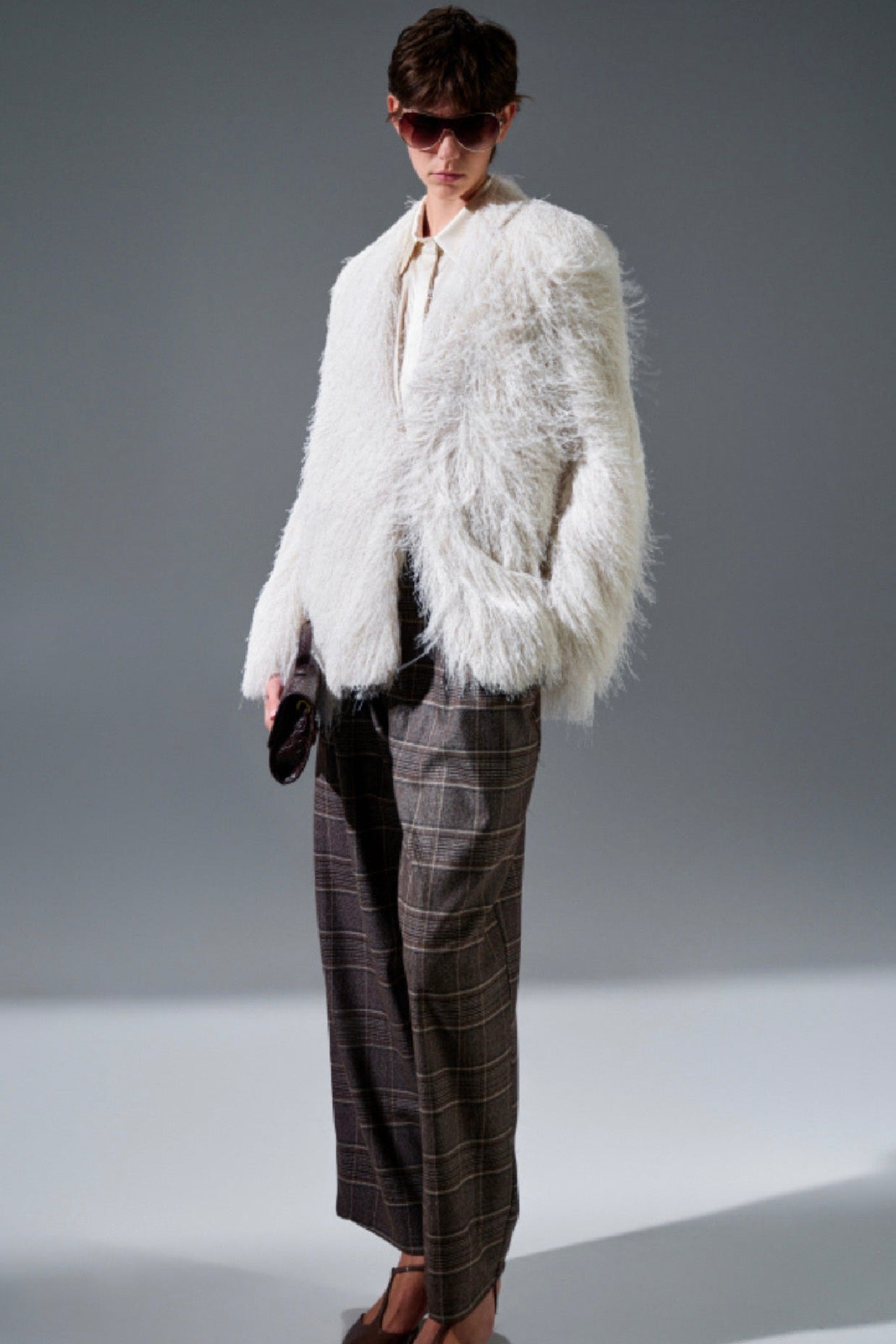 Lumina - Off White Shaggy Σακάκι