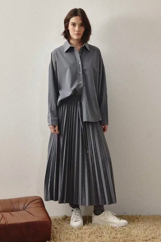 Gioya & Co - Φούστα Midi Πλισέ Με Λάστιχο στην μέση