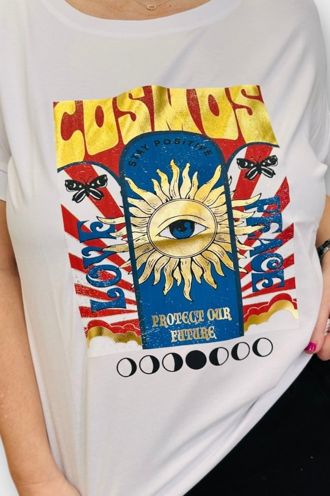 Charizma - T- shirt Μακό Cosmos Stay Positive