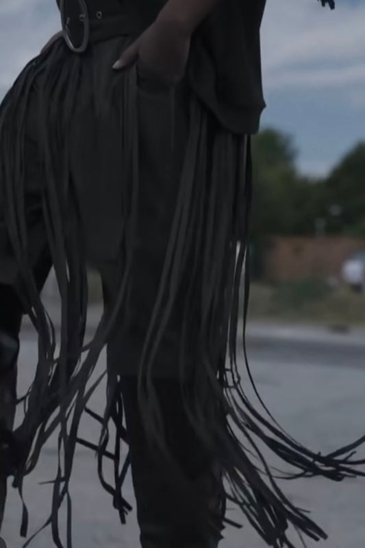 Lumina - Ζώνη Cowboy με Κρόσια & Ύφασμα Τύπου Σουέτ