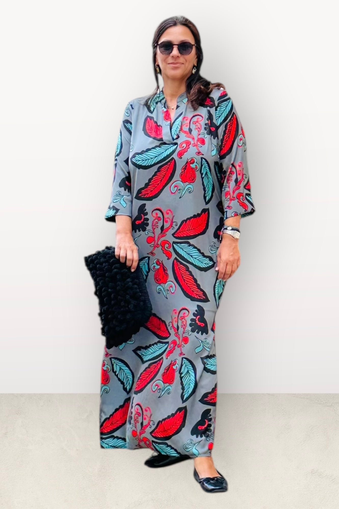 New Age - Maxi Φόρεμα Καφτάνι Santorini - 56-2