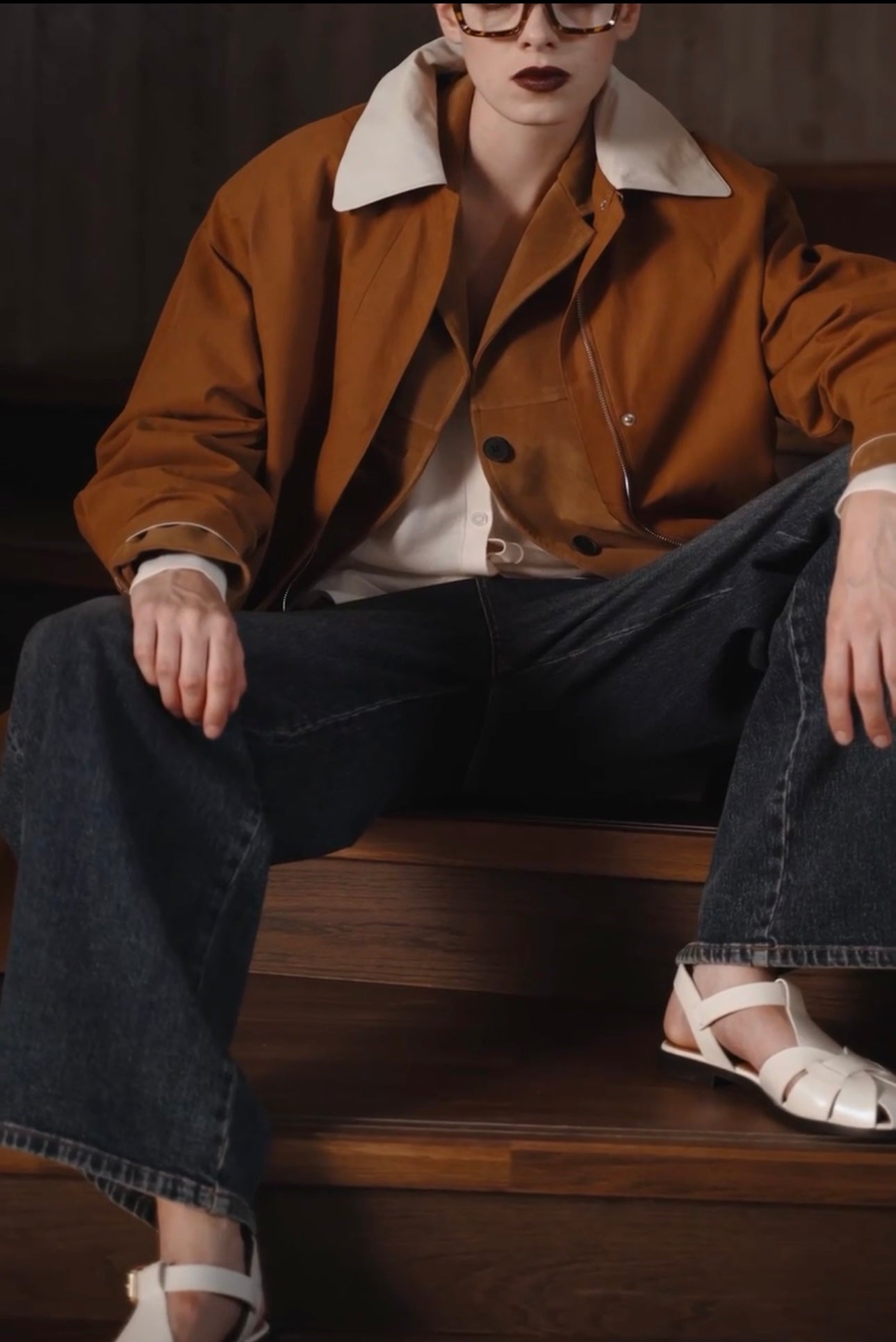 Lumina - Oversize Καμπαρντίνα Midi με Κομψές Αντιθέσεις & Κρυφό Κούμπωμα