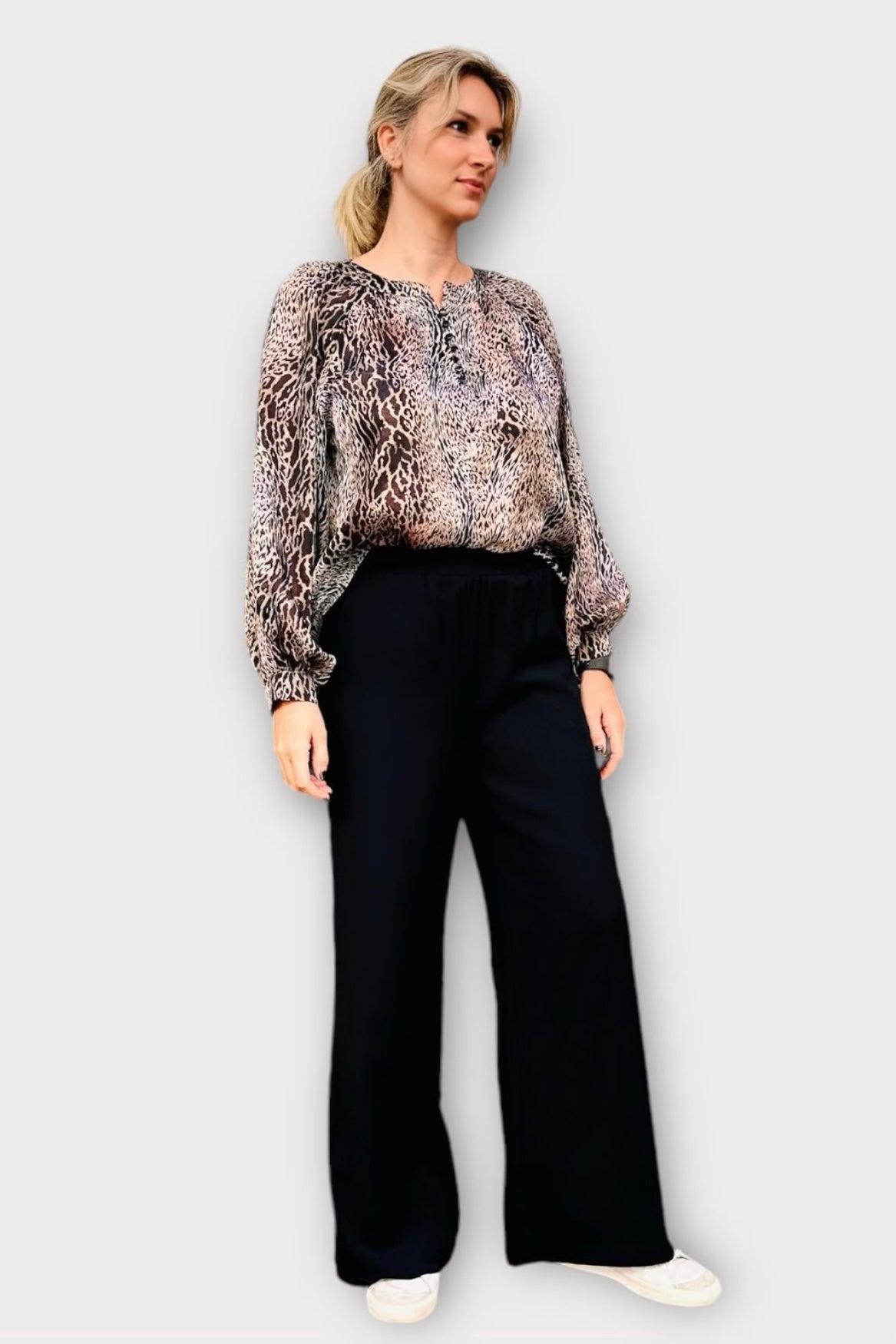 Figaro - Παντελόνα φαρδιά με λάστιχο