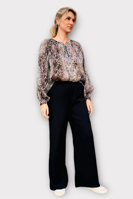 Figaro - Παντελόνα φαρδιά με λάστιχο