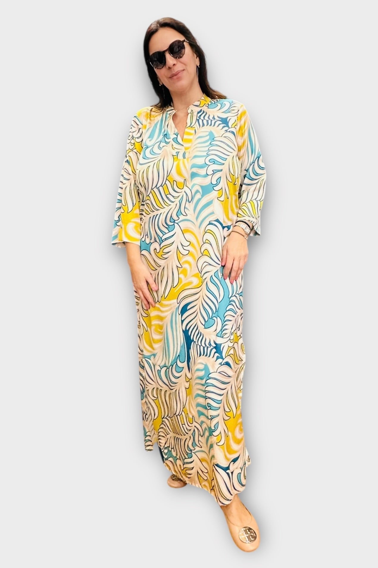 New Age - Maxi Φόρεμα Καφτάνι Santorini -12