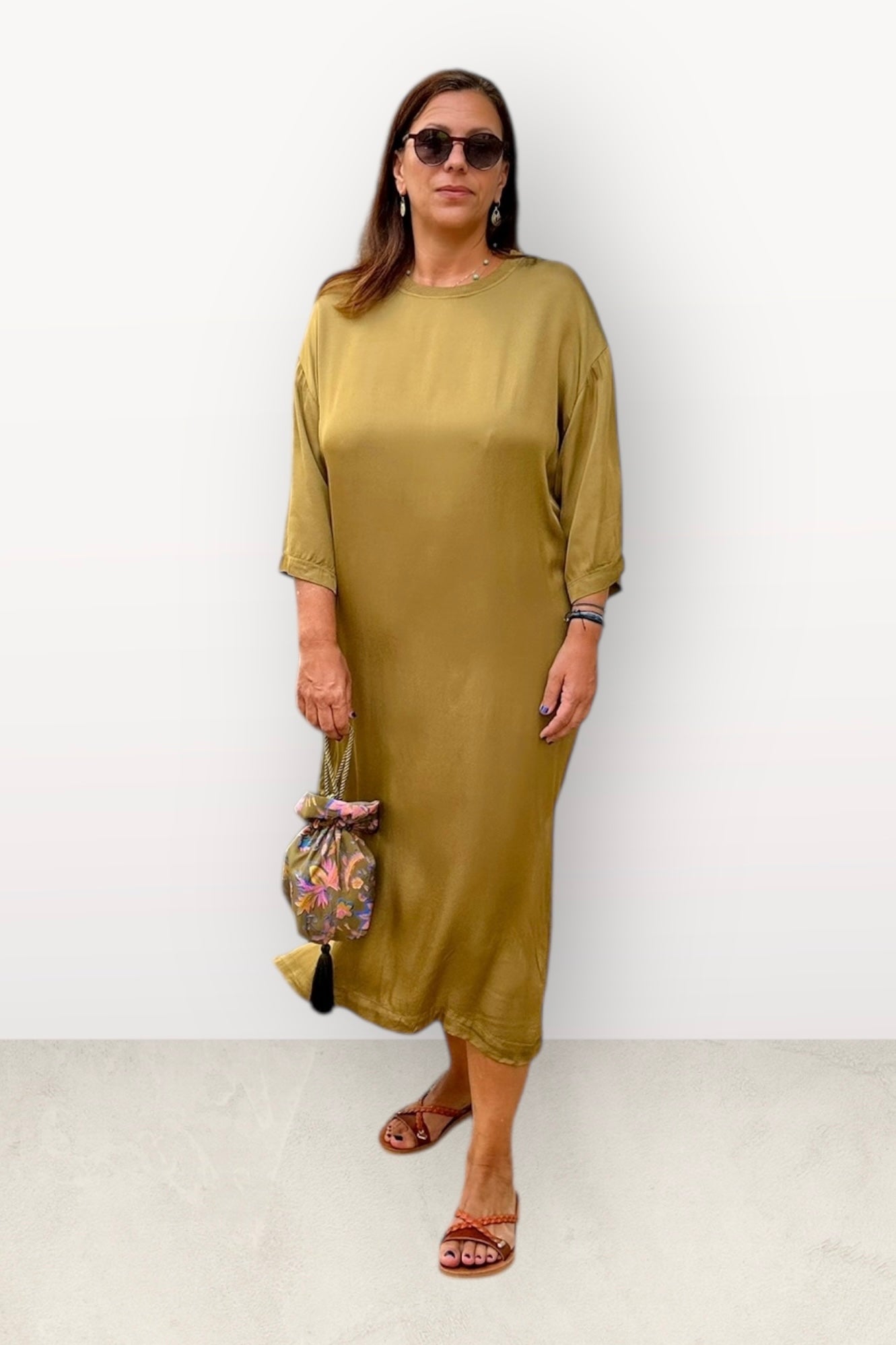 Gioya & Co - Σατέν Μακρύ Φόρεμα