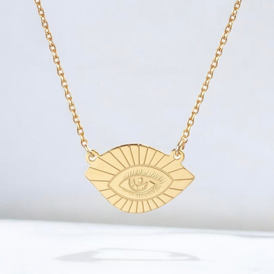 Dora Syrrou - Κολιέ Μοτίφ Επίχρυσο Μεγάλο “Eye”