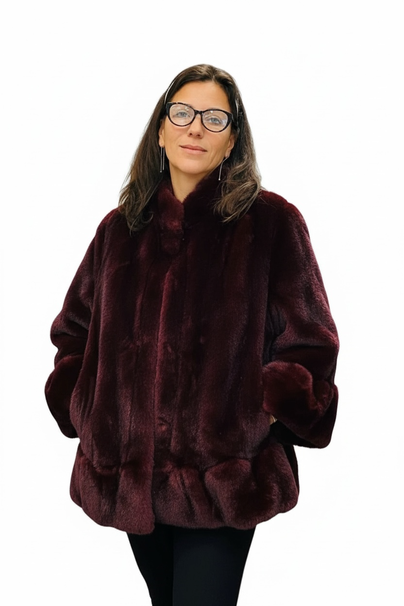 Charizma - Συνθετική Γούνα με Βολάν Μπορντό